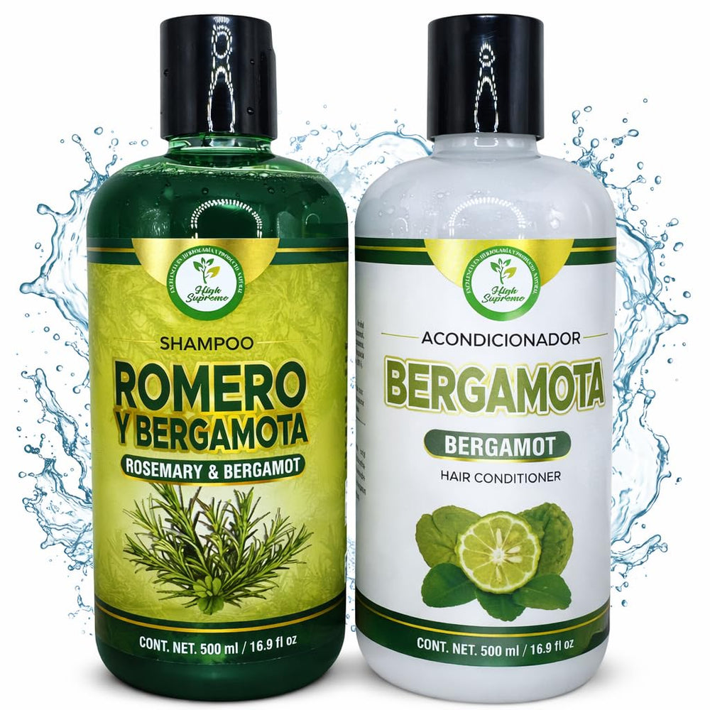 HIGH SUPREME Rosemary & Bergamot Shampoo bottle provides daily moisture and refresh.