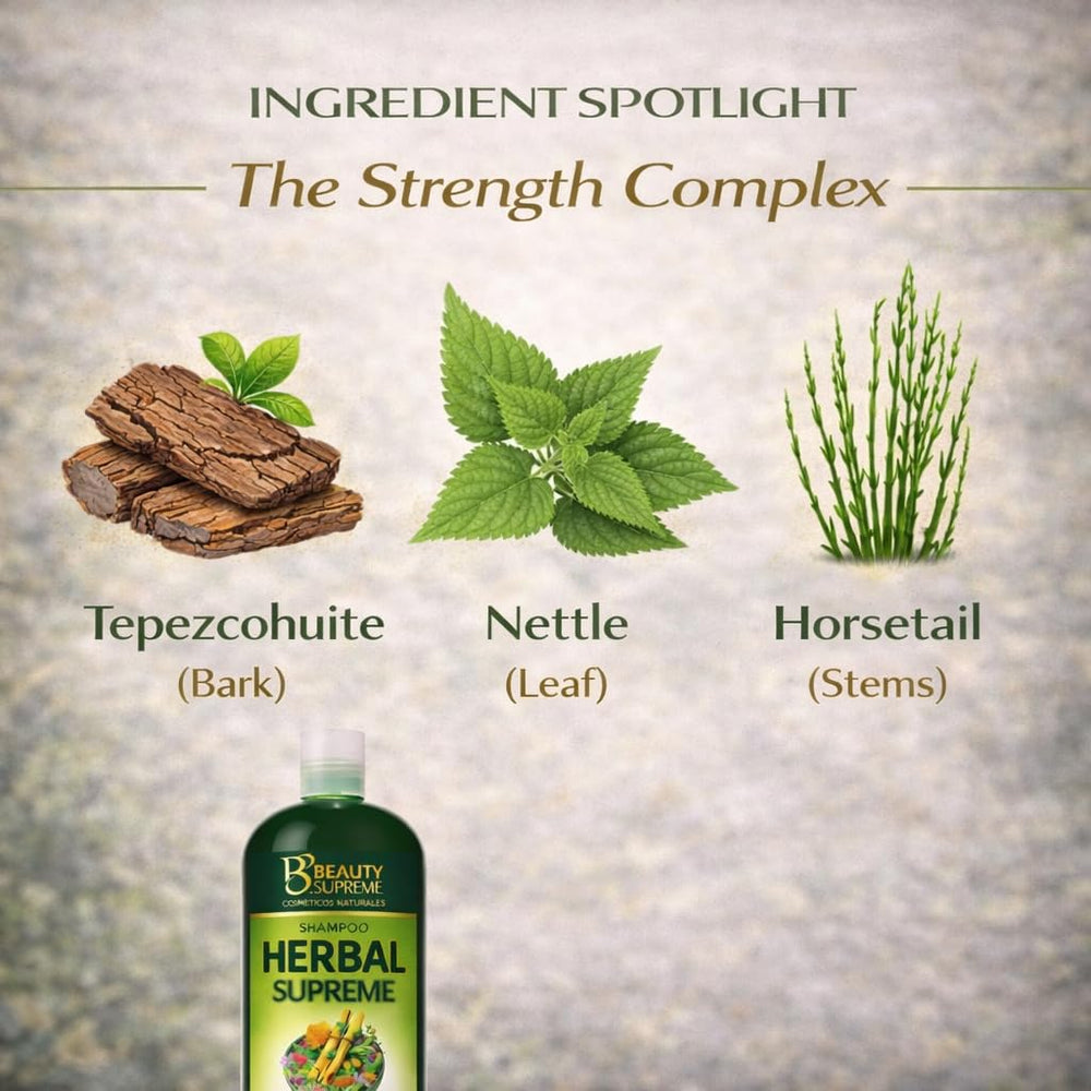 HIGH SUPREME tepezcohuite ingredient shot in the blend for scalp care.