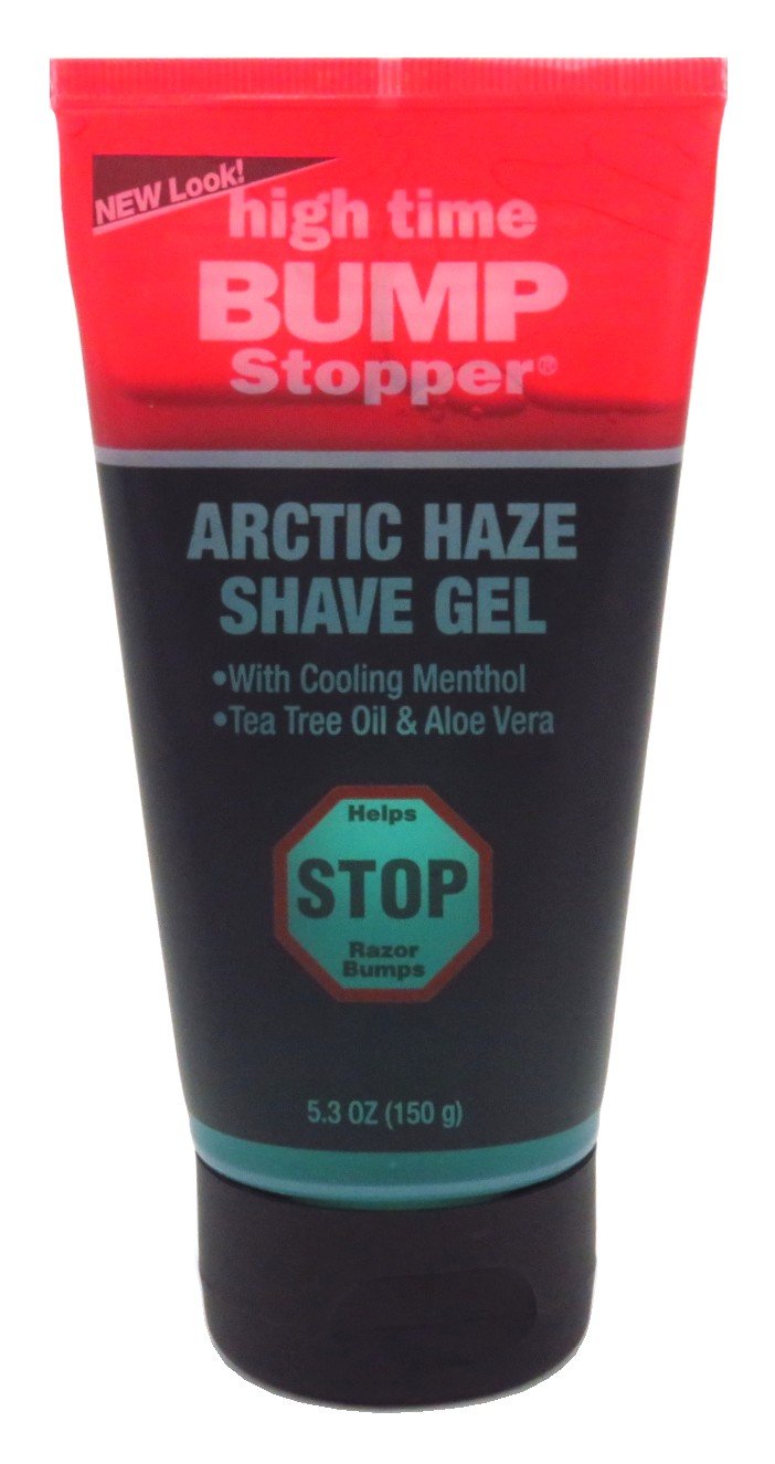 High Time Arctic Haze shave gel pack shot highlighting six-pack value.