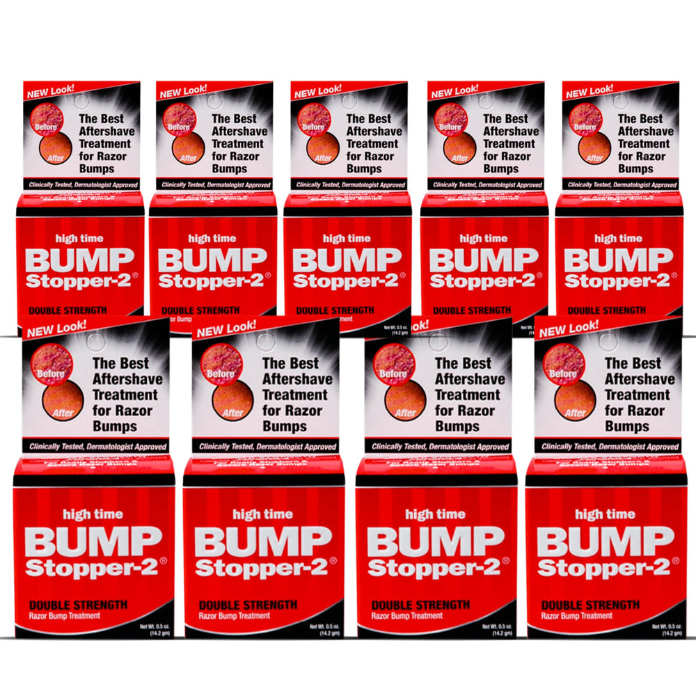 High Time Bump Stopper 2 bottle front for easy aftershave use.