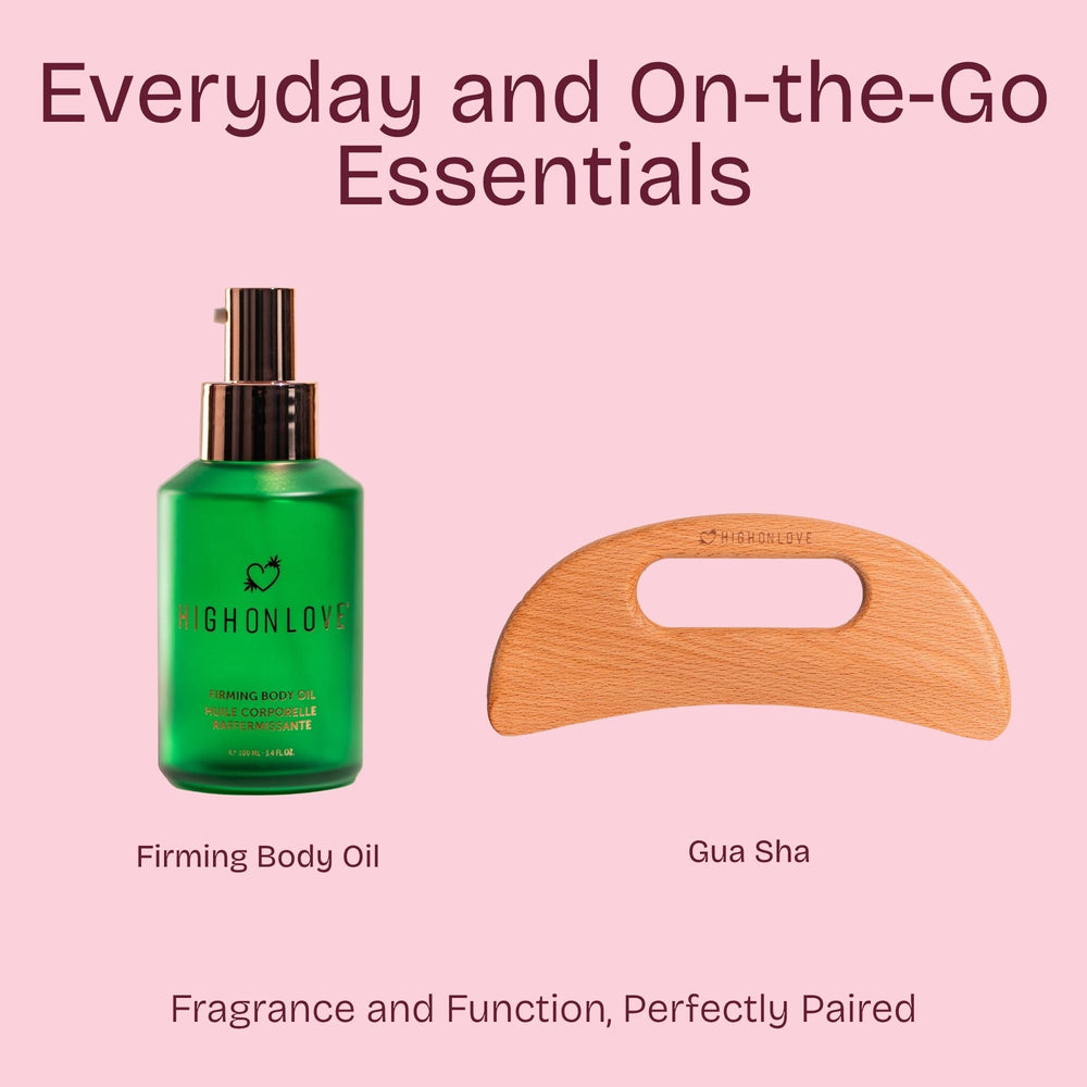 HighOnLove Firming Body Oil arms-tightening for firmer, lifted look.