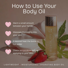 HIGHONLOVE Grape seed oil bottle highlights lightweight moisture.