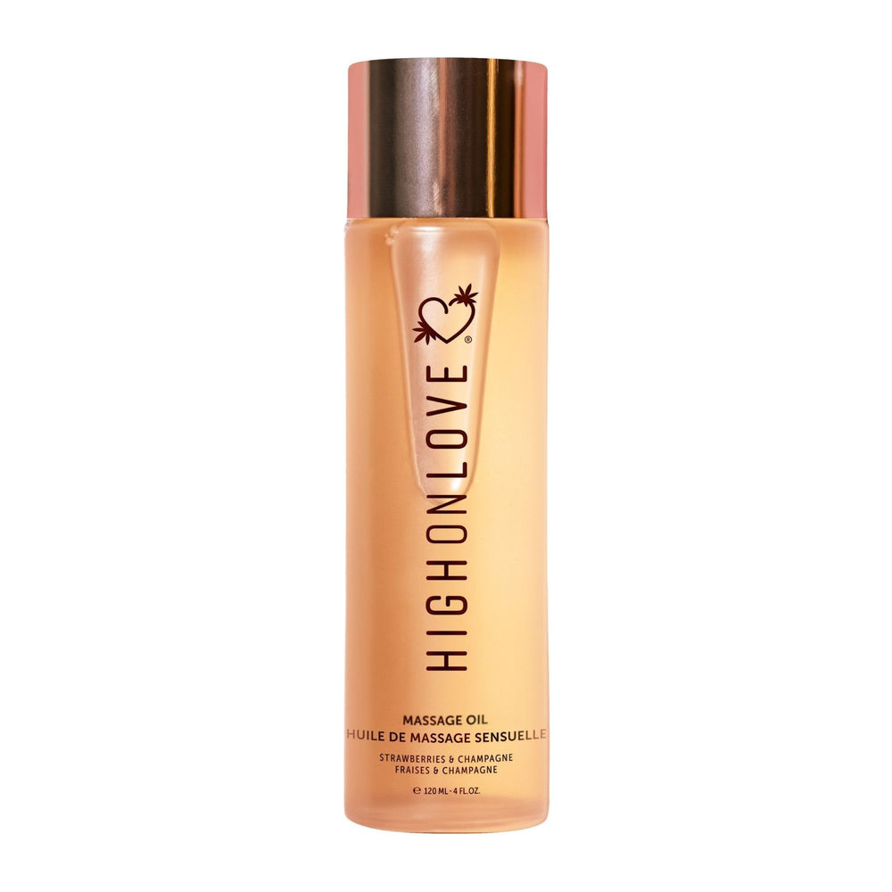 HIGHONLOVE Strawberries & Champagne bottle front for radiant, nourished glow.