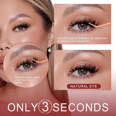 Higu Clace lash tweezer included for precise placement.