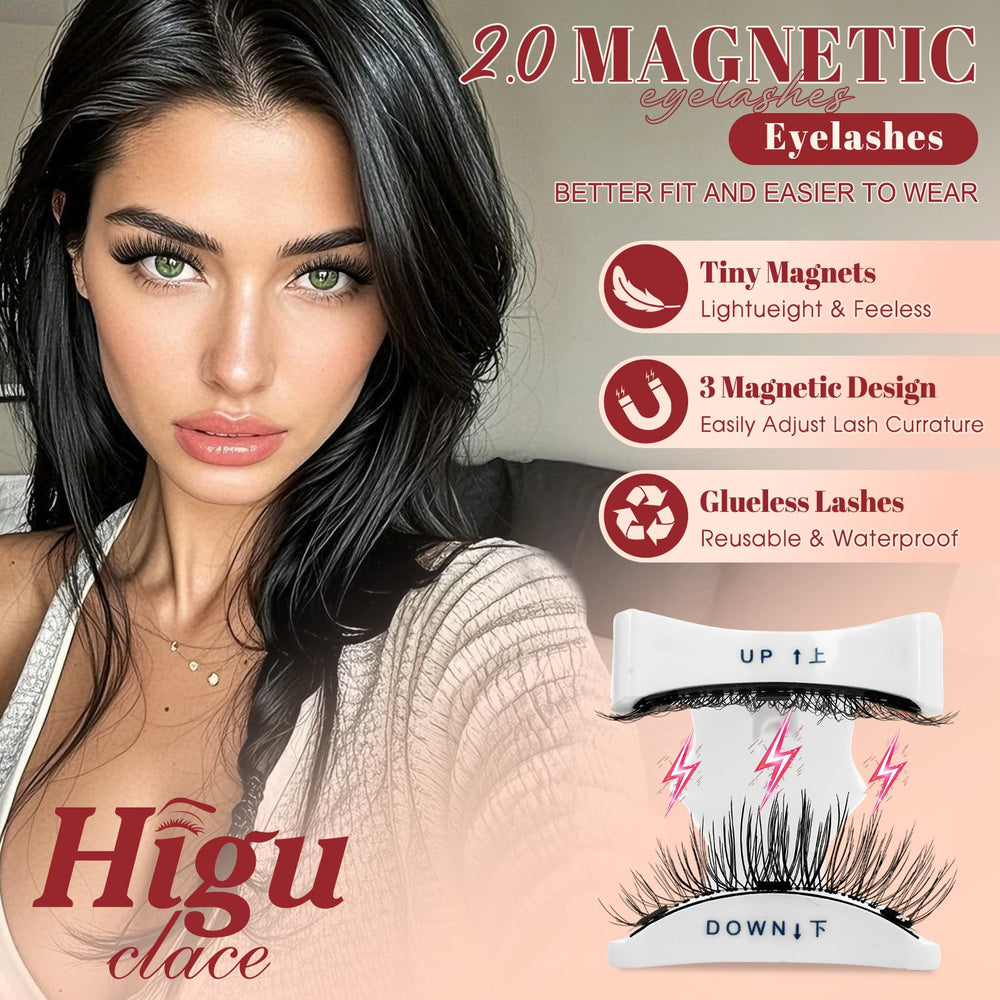 Higu clace magnetic eyelash applicator aids precise placement without glue