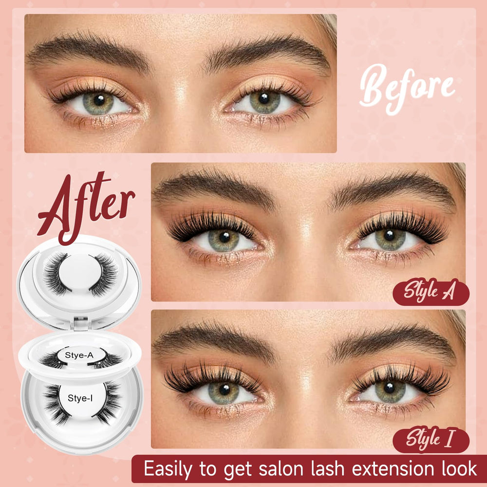 Higu clace magnetic eyelashes box with built-in mirror for on-the-go touch-ups.