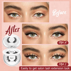 Higu clace magnetic eyelashes box with built-in mirror for on-the-go touch-ups.