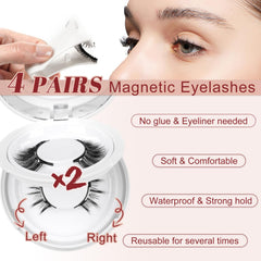 Higu clace box with mirror keeps magnetic lashes organized and portable.