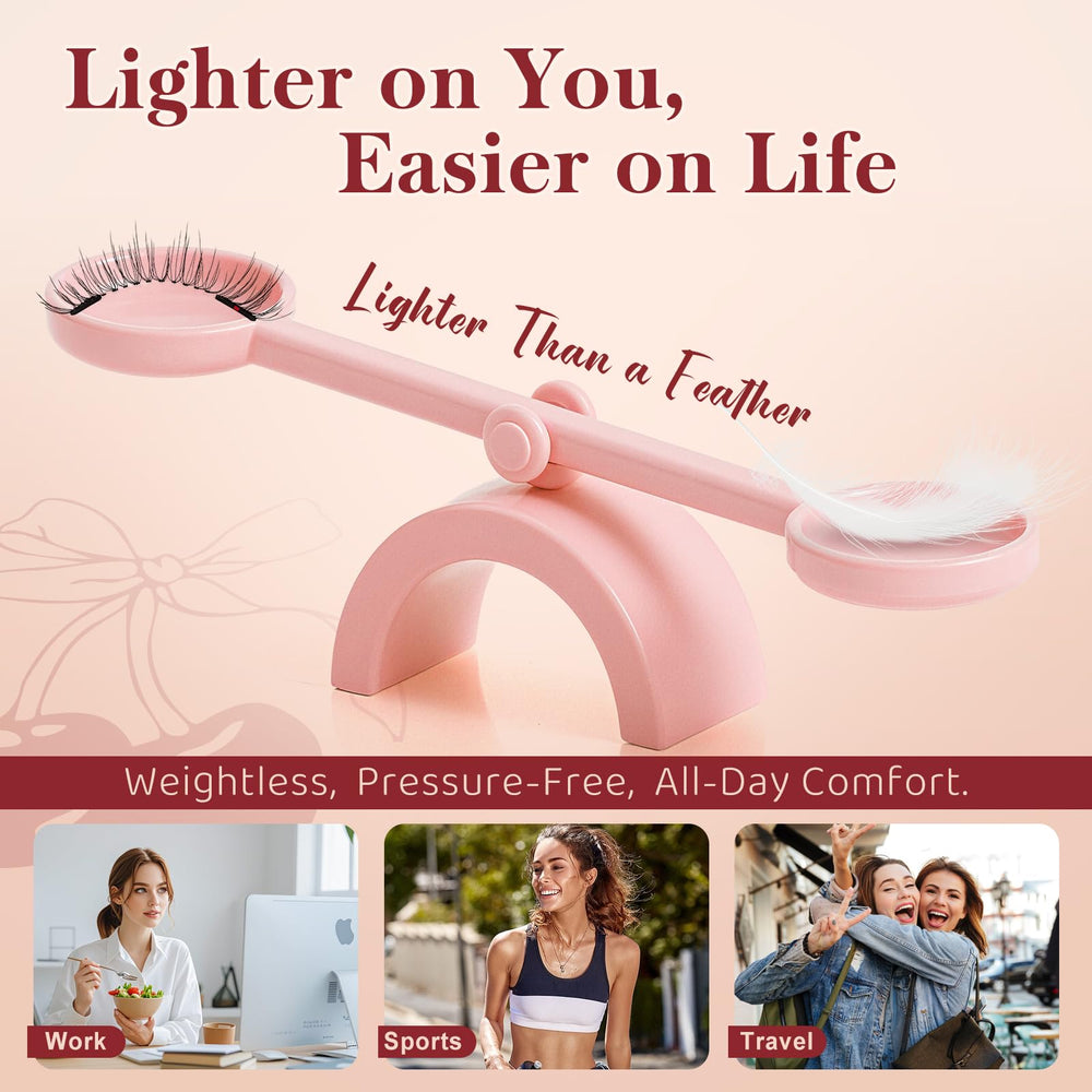 Higu Clace no-glue lashes provide comfortable wear without eyeliner