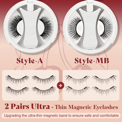 Higu Clace two-pair magnetic lashes, versatile for daily wear and events