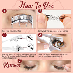 Higu Clace natural wispy lashes for a seamless, natural look.