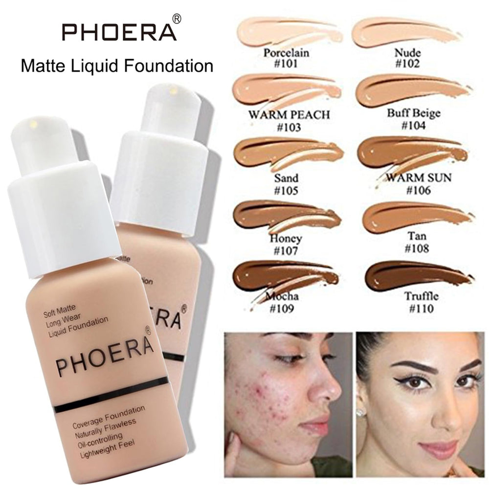 Hilareco PHOERA CC cream color-correcting swatch for balanced skin tone.