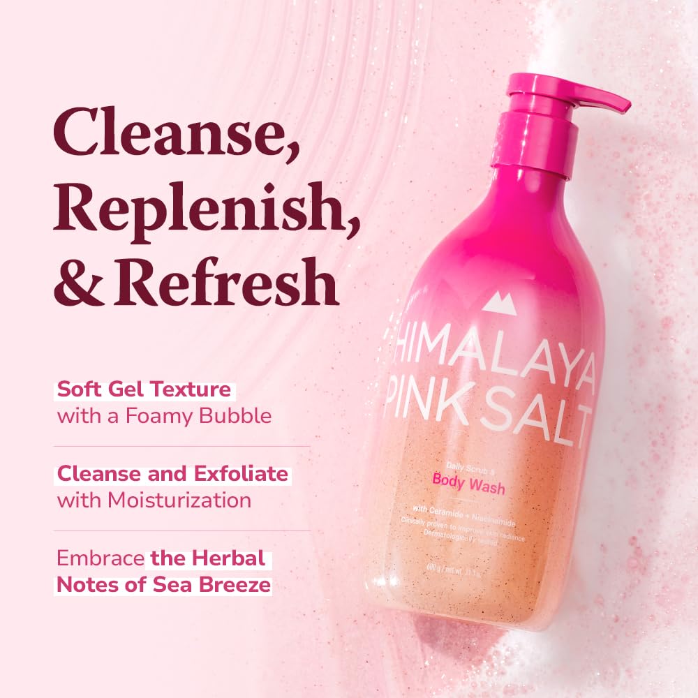 Himalaya PinkSalt shower gel lather demonstrates creamy cleansing.