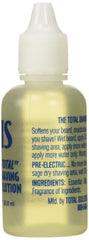 HIS Total Shaving Solution bottle label visible, highlighting easy prep for shaving