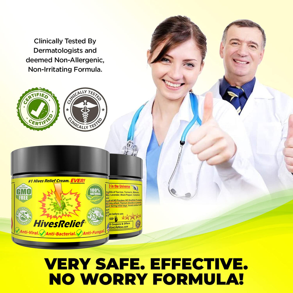 HivesRelief applied to irritated skin area demonstrating ease of use.