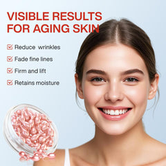 HKH Retinol Serum Capsules being applied to the face for gentle, precise use.