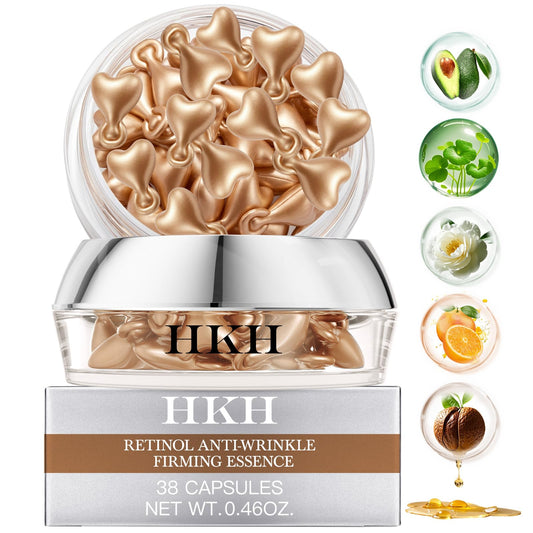 HKH Retinol Serum Capsules bottle pour for hydrated, radiant skin