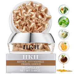 HKH Retinol Serum Capsules bottle pour for hydrated, radiant skin