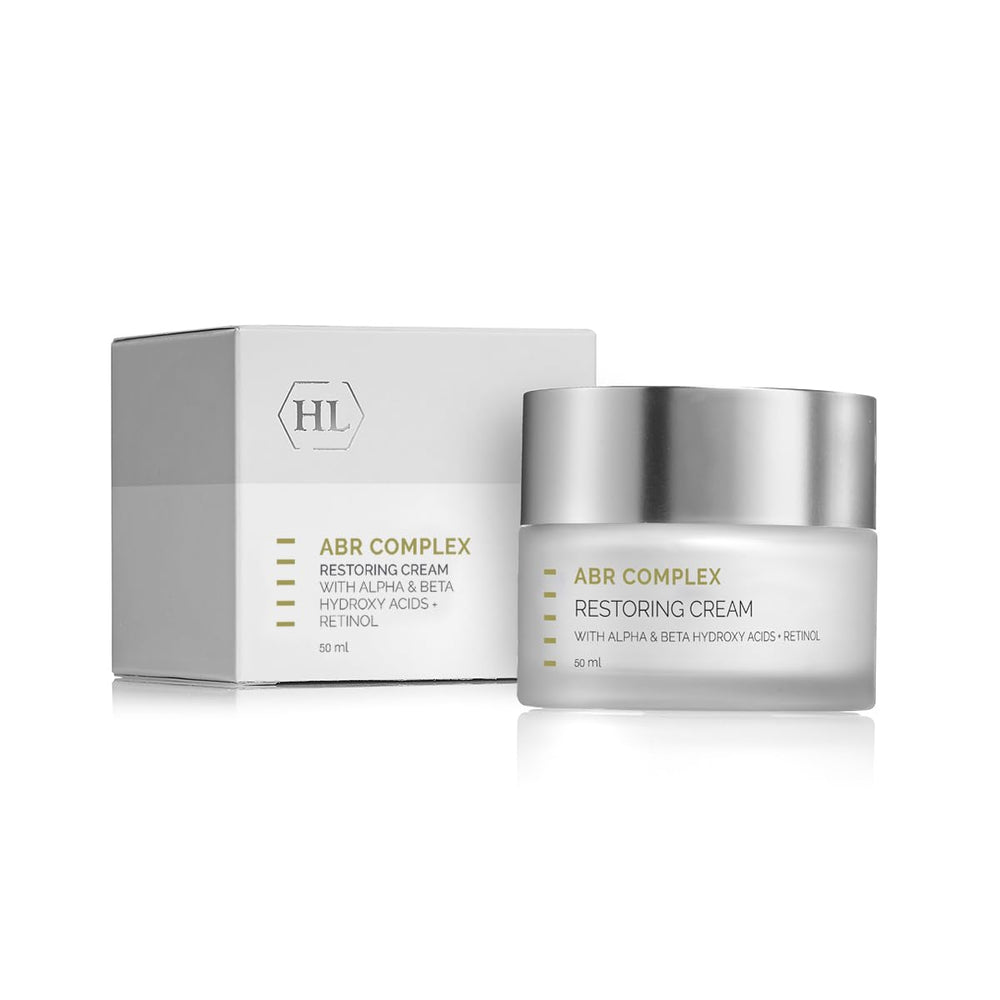 HL ABR Complex Restoring Night Cream jar close-up, nourishing overnight elasticity support.