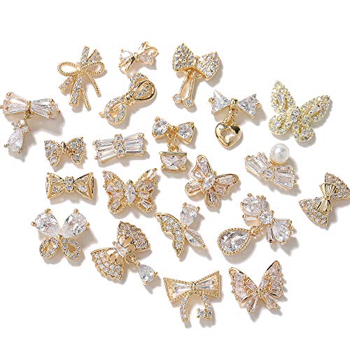 HNUIX bow-knot rhinestones provide chic accents for refined nail art
