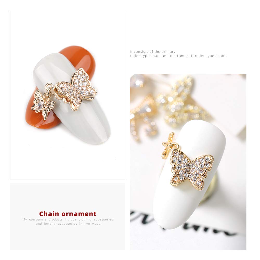 HNUIX butterfly charms elevate nails with subtle elegance and shine