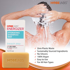 Hobe Labs Beach Day Shampoo Bar eco packaging emphasizing sustainability
