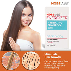 Hobe Labs Beach Day Shampoo Bar in a hair care routine setup