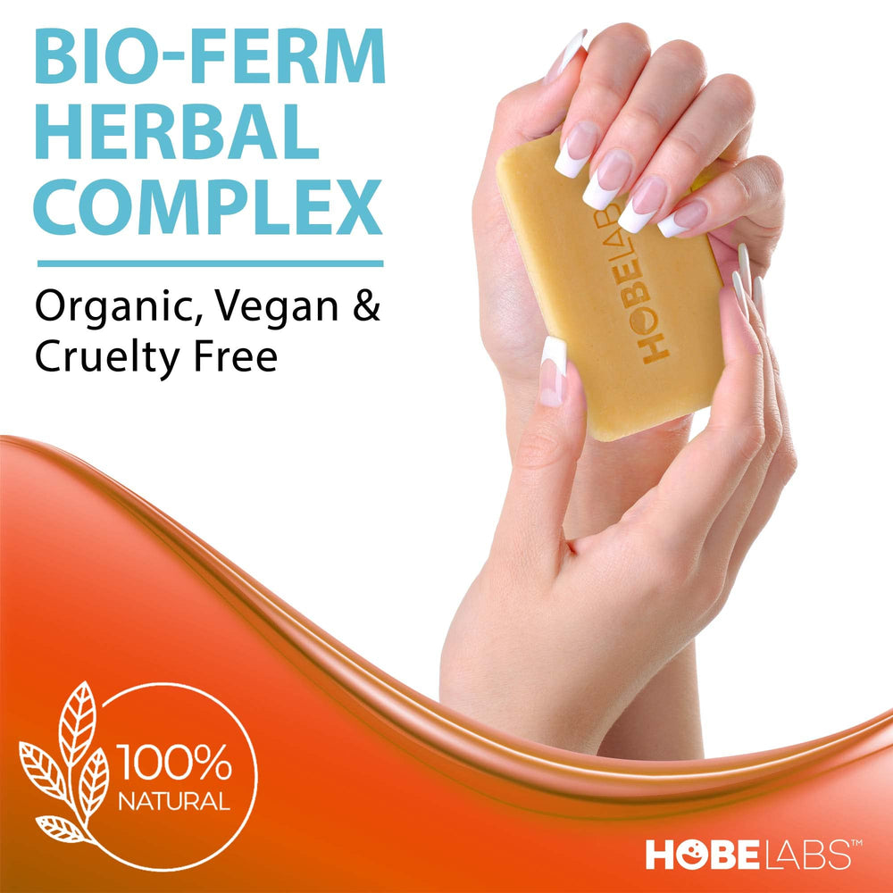 Hobe Labs Beach Day Shampoo Bar swatch showing natural color and texture
