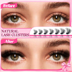 Holipet lash clusters density range 40D-100D for customizable volume.
