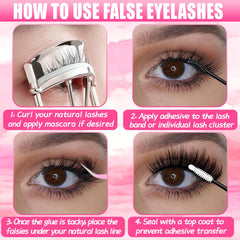 Holipet lash clusters packaging bundle offers a complete DIY lash kit.