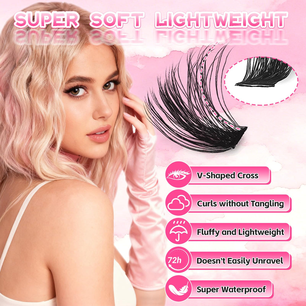 Holipet lash clusters wispy natural finish for subtle daytime drama.