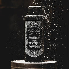 Holy Black Matte Texture Powder dispenser enables quick root lift