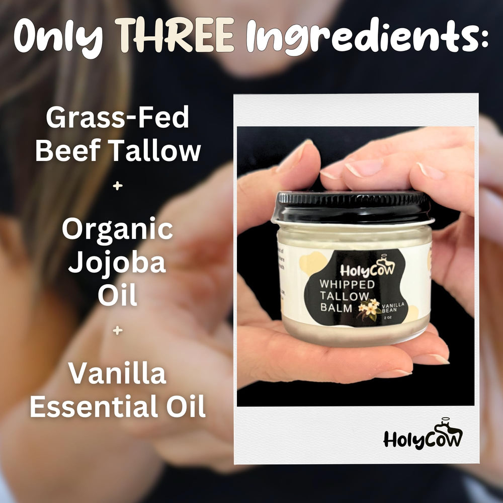 HolyCow organic jojoba oil infusion shows nourishing hydration.