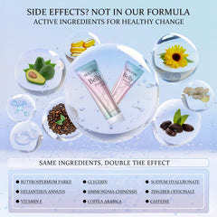 HOLYOM B Flat Belly Cream applied to torso demonstrating firming feel and even skin