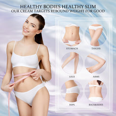 HOLYOM B Flat Belly Cream texture swatch highlighting lightweight non greasy finish