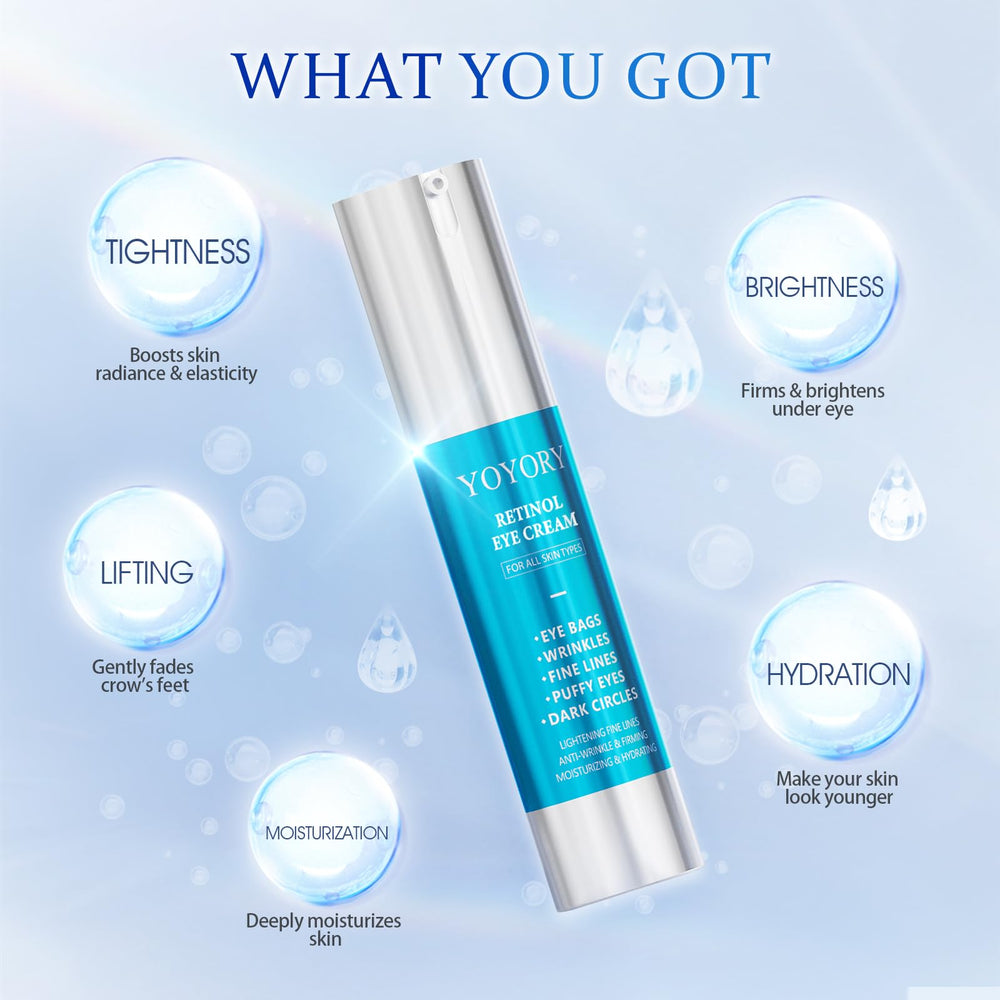 HOLYOM retinol under-eye cream texture swatch showing light, quick absorption