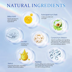 HOLYOM under-eye cream glow shot emphasizes moisturized, refreshed looking skin