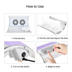 Hombasing Nail Dust Collector includes two non-woven bags for dust containment