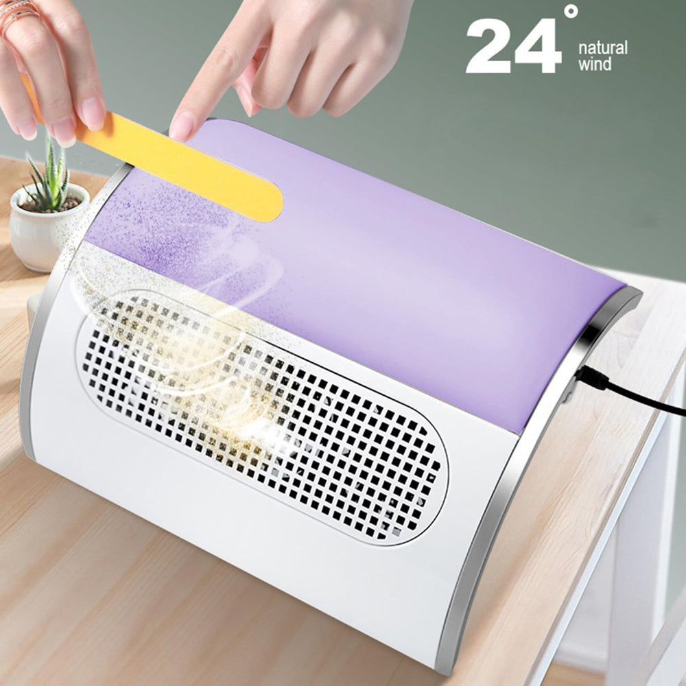 Hombasing Nail Dust Collector with two fans delivering thorough suction