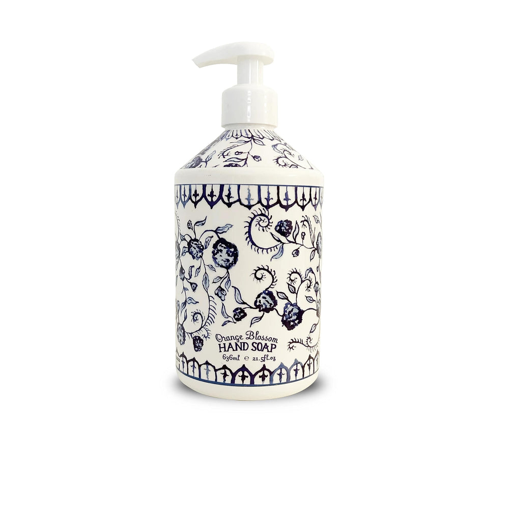 Home and Body Co Deruta orange blossom soap pump bottle, durable and decorative for everyday handcare