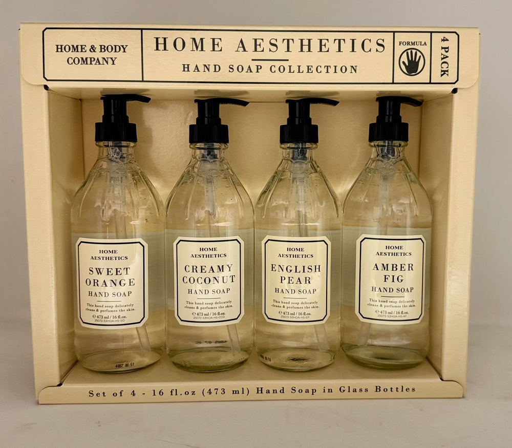 Home and Body Company hand wash Sweet Orange pour for daily moisturized cleansing.
