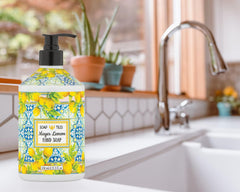 Home & Body Company Olive Thyme hand soap bottle with pump for gentle, aromatic washing.
