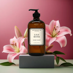 Home & Body Apothecary 101 Coconut Citrus bottle with amber glass and pump for refreshing hand care