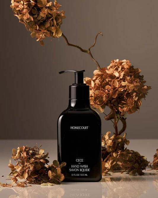Homecourt Cece hand wash bottle pour shows easy dispensing and gentle cleansing.