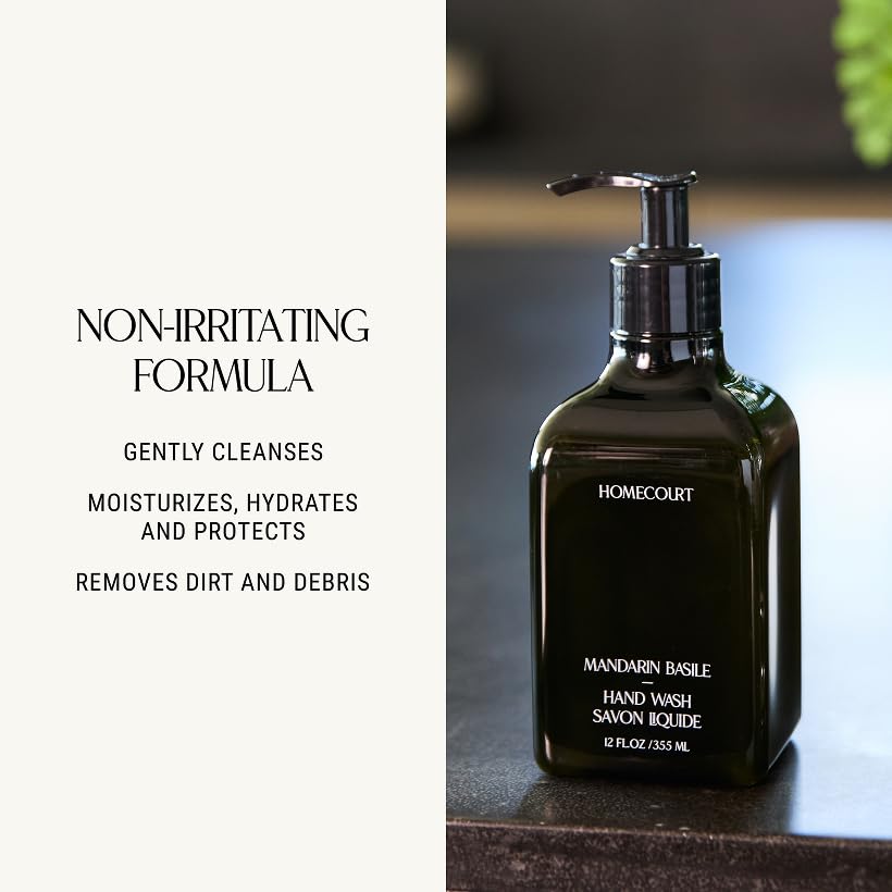 Homecourt Neroli Leaf hand wash lather close-up highlights moisturizing feel.