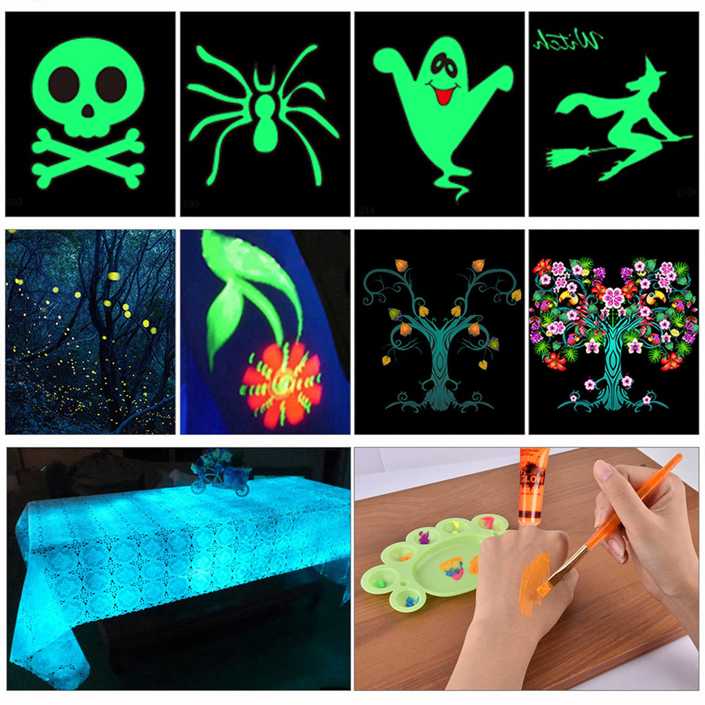 HomeHere Glow purple neon face paint tube for bold under-UV designs