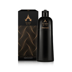 Hommkesa Grey Hair Covering Shampoo bottle reveals instant coverage and natural color.