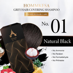 Hommkesa foam lather demonstrates gentle application and even color.
