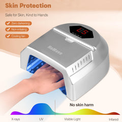 HoMove cordless nail lamp with 5200mAh battery for travel-ready gel manicures