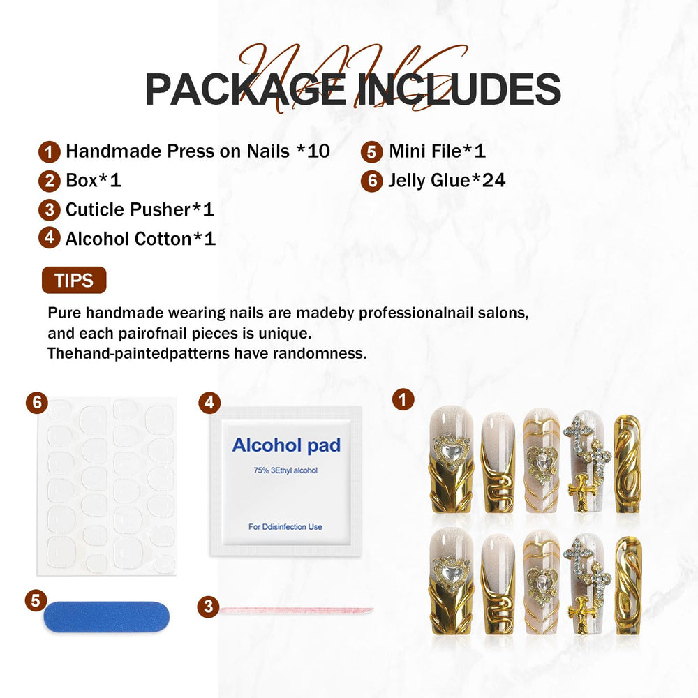 Homsera full-cover press-ons with adhesive tabs for quick, reusable wear